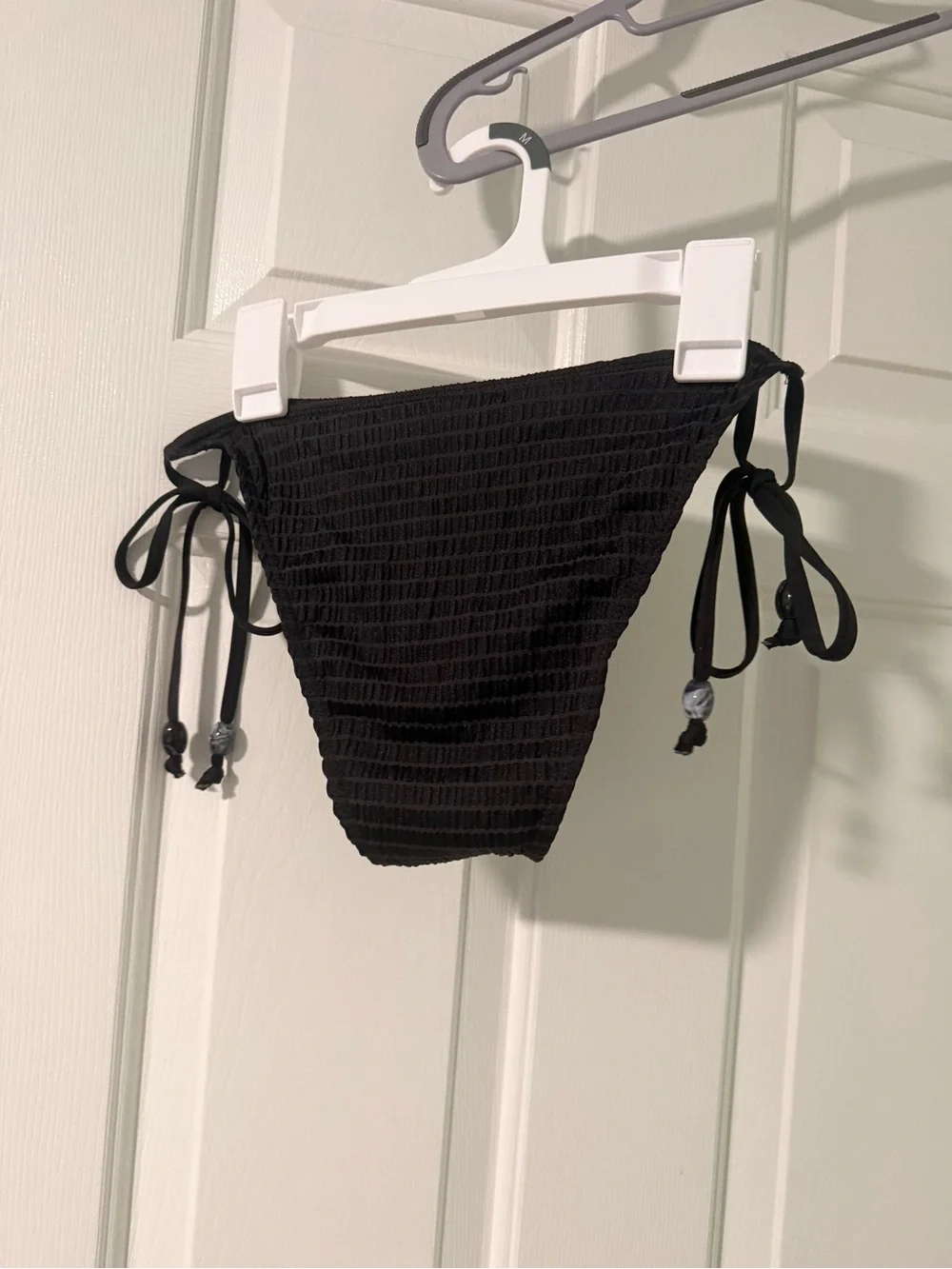 Isabella Rose Black Textured Tie-Side Bikini